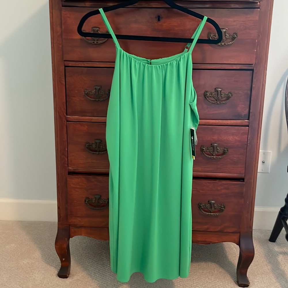 Alice and Olivia Green Spaghetti Strap Mini Dress Size Medium New with tags